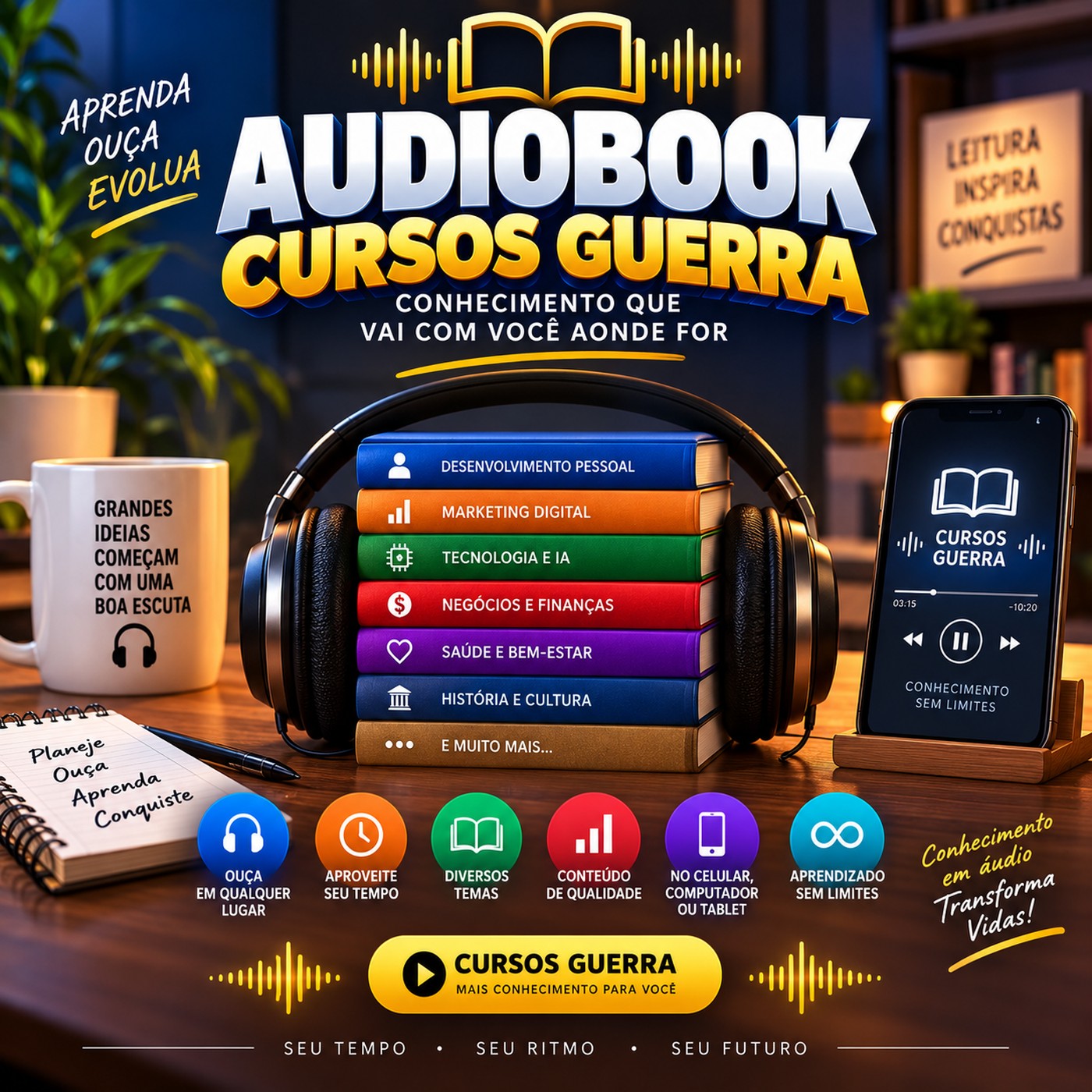 Audiobook Cursos Guerra podcast artwork